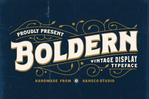 Boldern Font for Vintage Campaigns