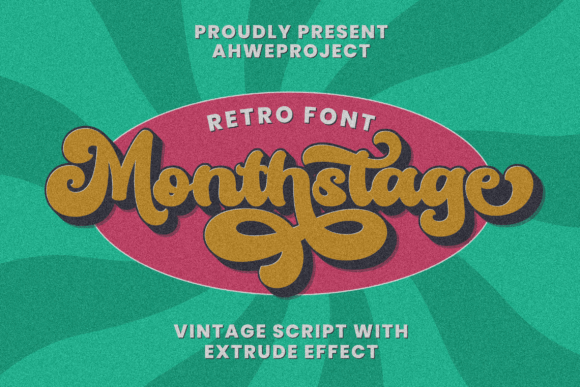 Monthstage Font: Retro Design with Bold Style