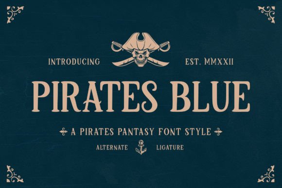 Pirates Blue Font for Bold Branding