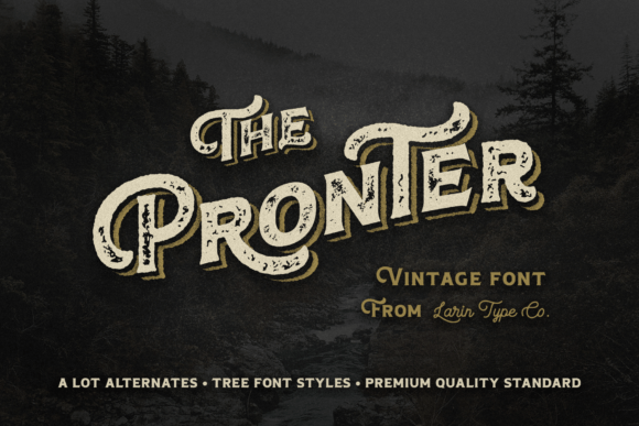 Pronter: A Vintage Font for Creative Projects