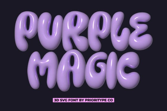 Purple Magic Font for Creative Design