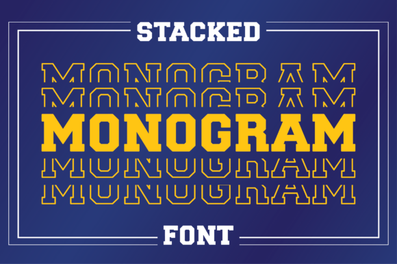 Stacked Monogram Font for Business Branding