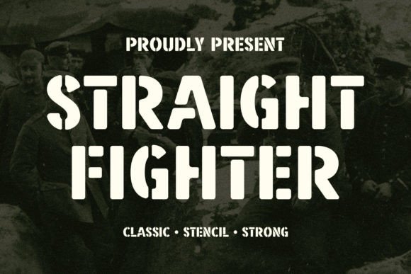 Straight Fighter Font for Bold Designs